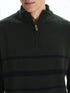 LC Waikiki Turtle Neck Long Sleeve Striped Men's Tricot Sweater